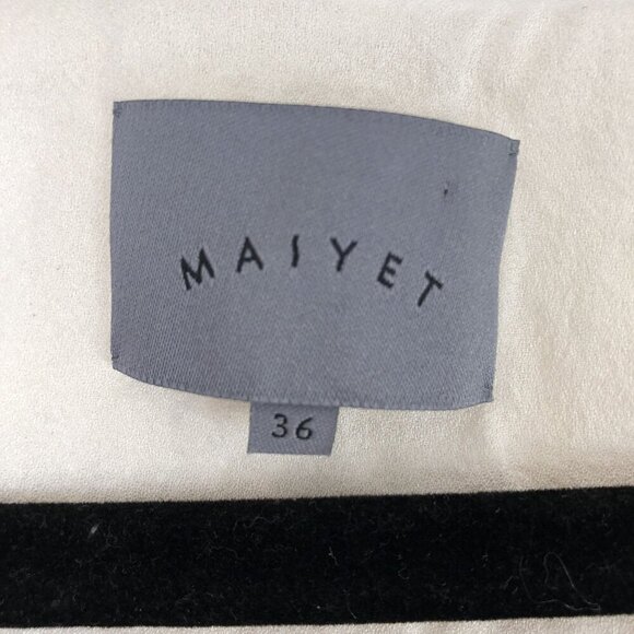 Maiyet Ivory Textured Silk Sleeveless Blouse Top Size 36 Lagenlook - Picture 2 of 6